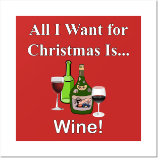 Christmas Wine Posters and Art